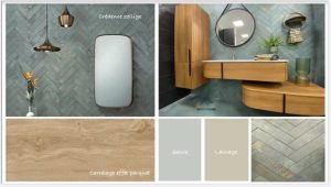 Moodboard pour la réalisation de la salle de bain.