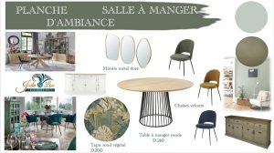Moodboard, planche d'ambiance pour la salle à manger - Jade & Lou - Tendances déco