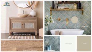 Jade & Lou - Suite parentale chambre, salle de bains et buanderie - moodboard