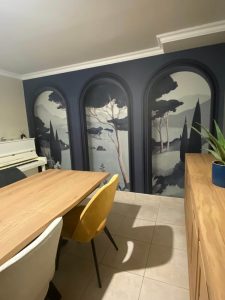 Papier peint pour la décoration du côté salle à manger