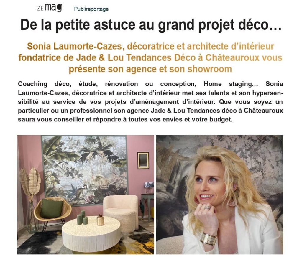 Parution Zemag 36 - Jade & Lou - De la petite astuce au grand projet déco...