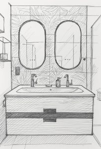 Jade & Lou - Agencement, aménagement et décoration d’une maison - croquis
