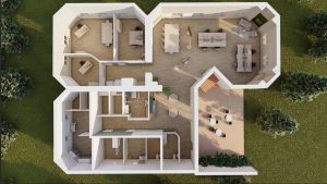 Projet GRTGAZ plan d'aménagement des bureaux.