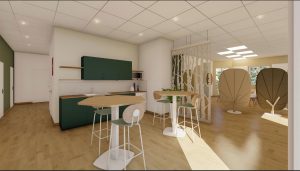 Projet GRTGAZ après l'intervention de Jade et Lou, aménagement espace détente.