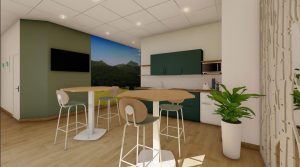 Projet GRTGAZ après l'intervention de Jade et Lou, aménagement espace détente.